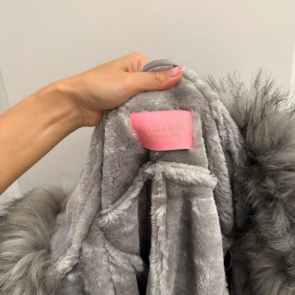 Azalea wang belted Trench Coat with Fur Trim - Picture 2 of 6